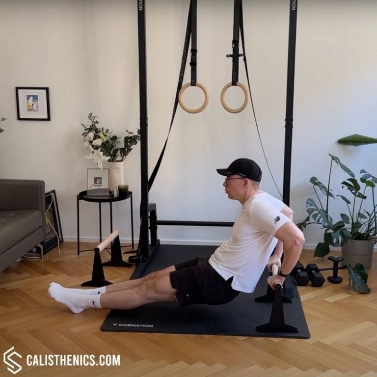 bench dips on parallette