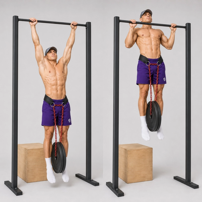 weighted pull up dip belt