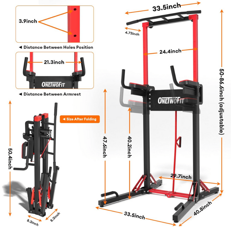 stamina foldable power tower dimensions