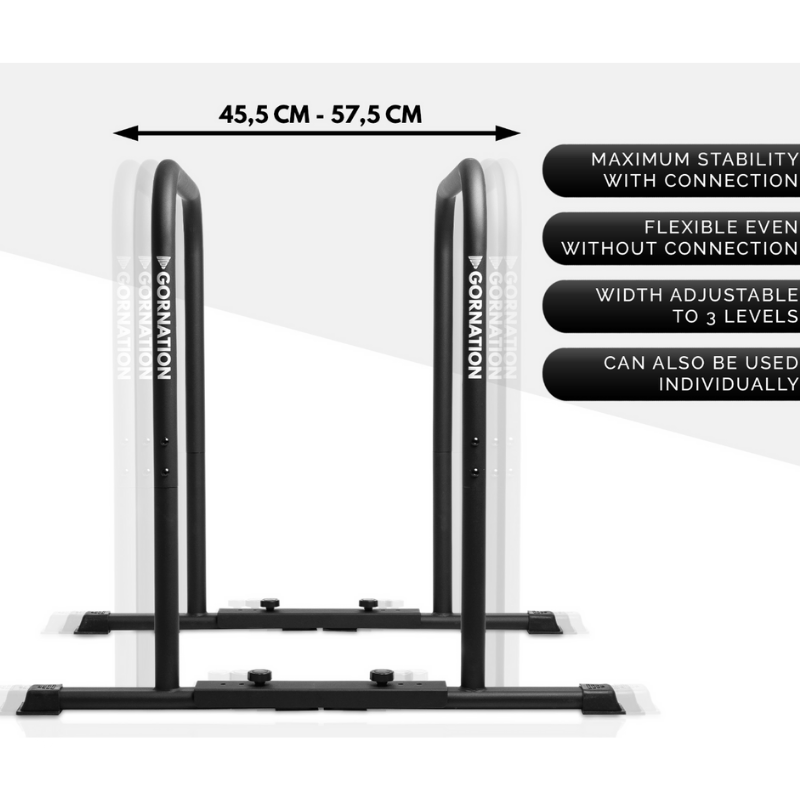 adjustable dip bar setup