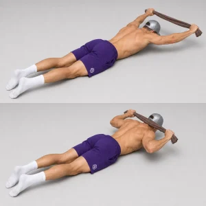 behind the neck towel pull downs on the floor