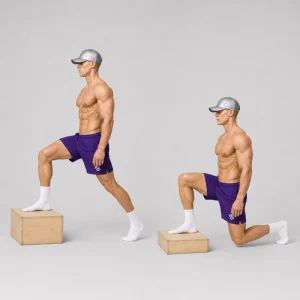 front foot elevated lunges
