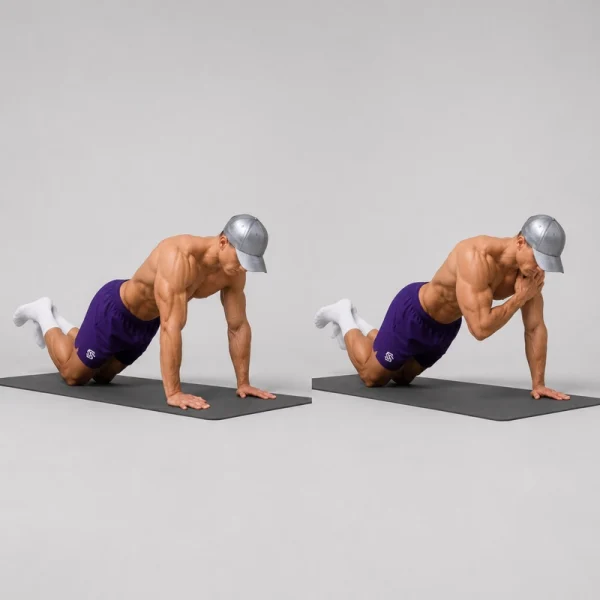 kneeling plank shoulder taps