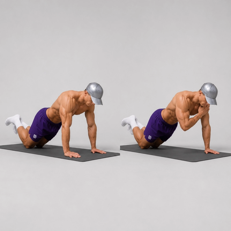 kneeling plank shoulder taps