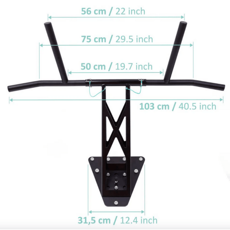 removable pull up bar dimensions