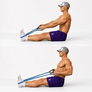 resistance band seated rows