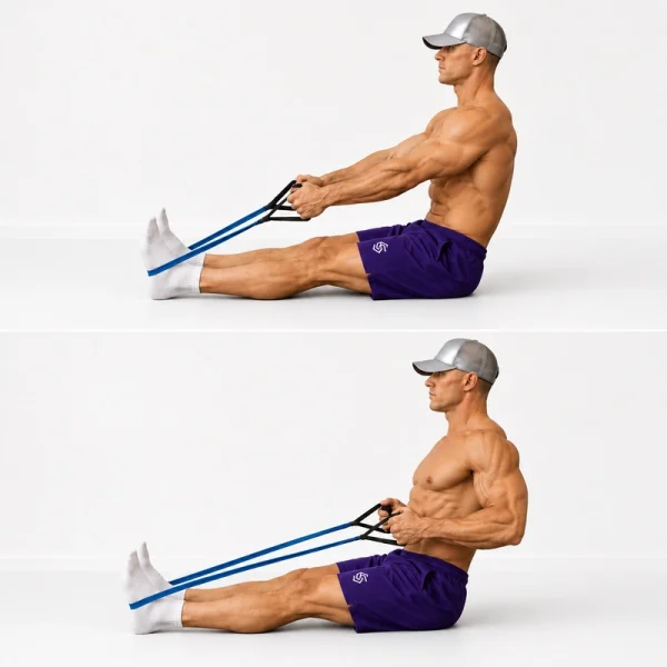 resistance band seated rows
