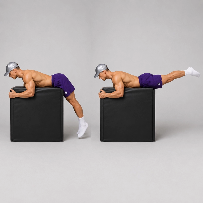 reverse hyperextension on plyo box