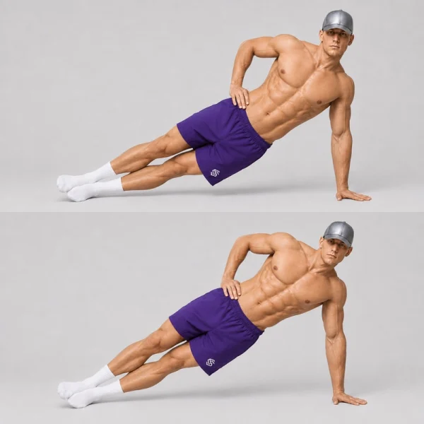 side plank pulses hip dip