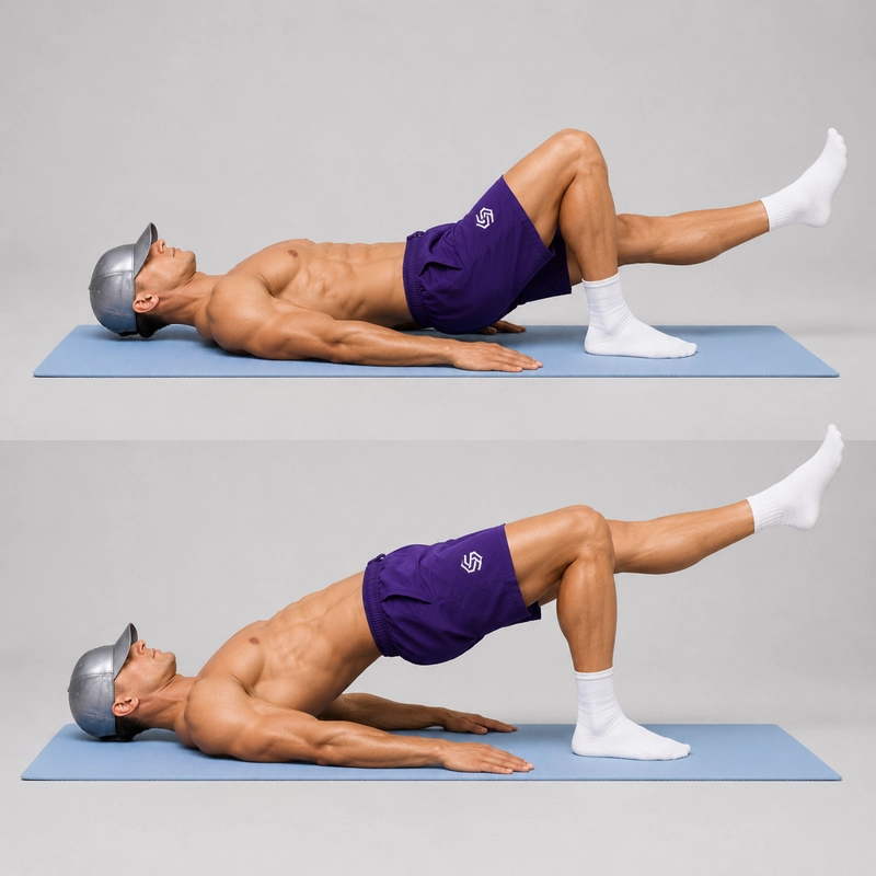 single leg glute bridge