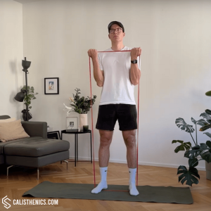 resistance band biceps curls