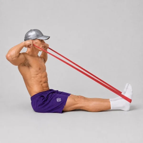 resistance band seated face pulls