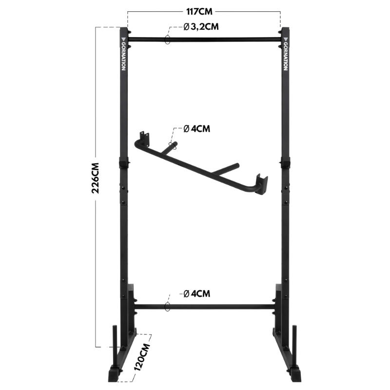 gornation premium pull up station dimensions