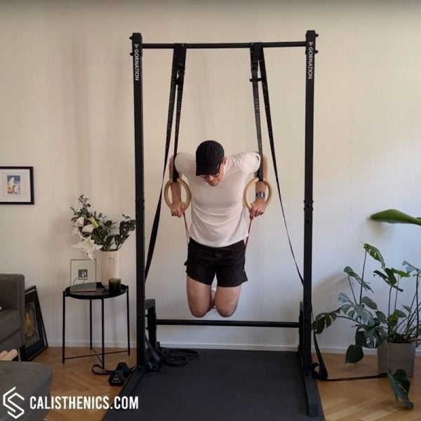 Resistance Band Ring Dips