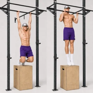 feet assisted pull up
