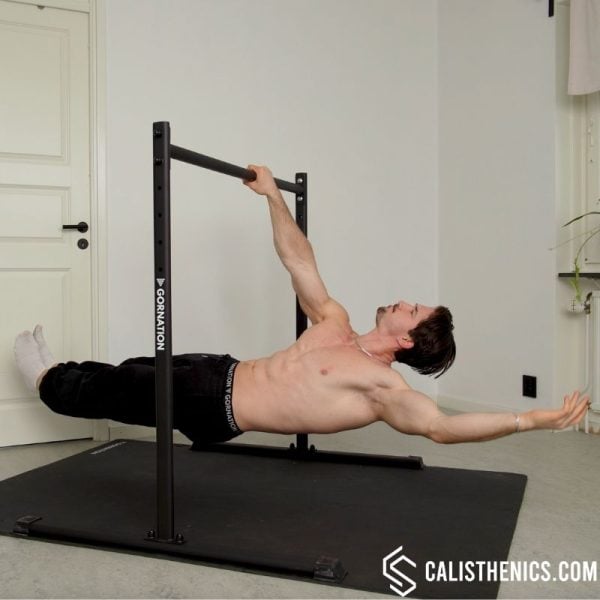 one arm front lever exercise