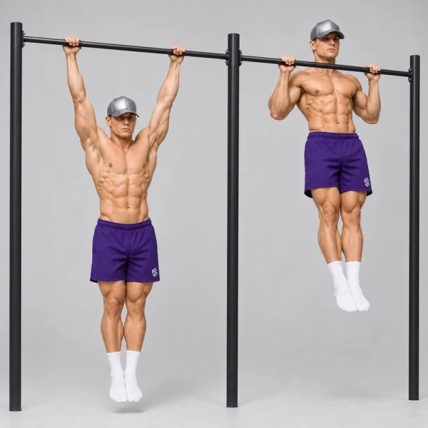 strict pull up on a pull up bar with chin over the bar