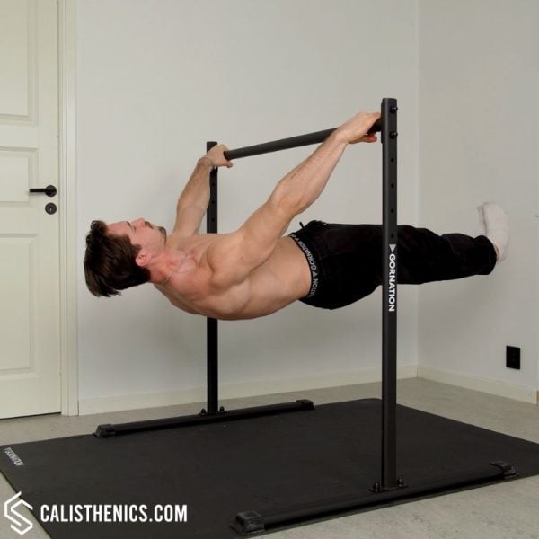 wide front lever exercise