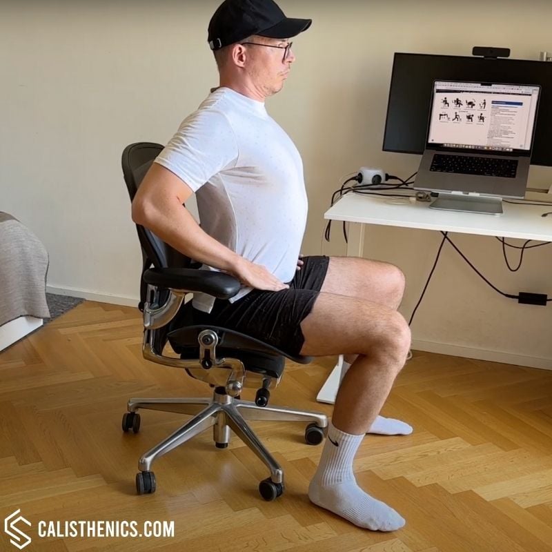 Lower Back Stretches - Office Friendly 1 seated back bend lower back stretch