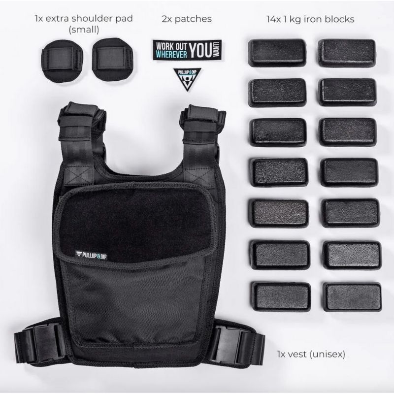 Pullup&Dip Adjustable Weight Vest (35lbs/15kg) 2 pullupdip weighted vest