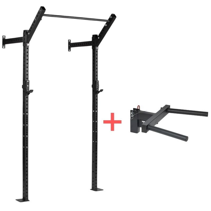 space saving pull up dip station