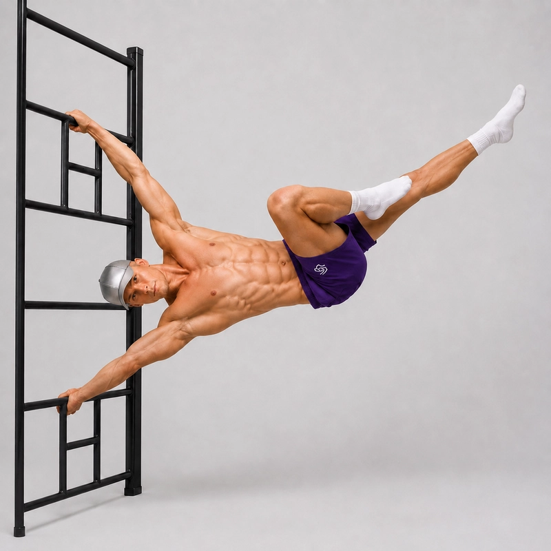 one leg human flag
