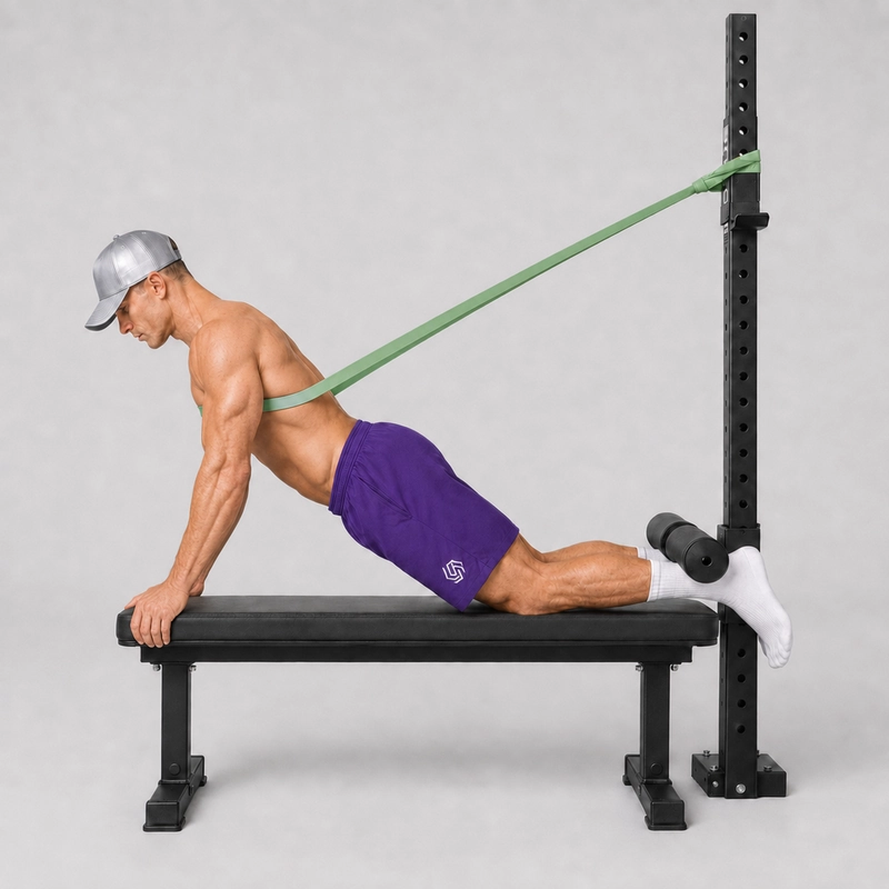 resistance band assisted nordic hamstring curl