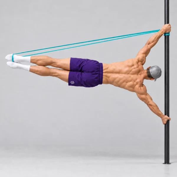 band assisted horizontal human flag