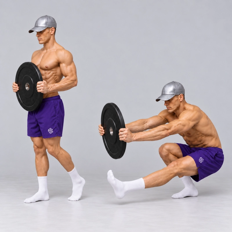 Counterweight pistol squat