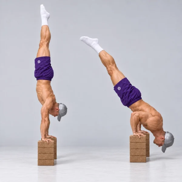 Deep-Deficit Freestanding Handstand Push-Up