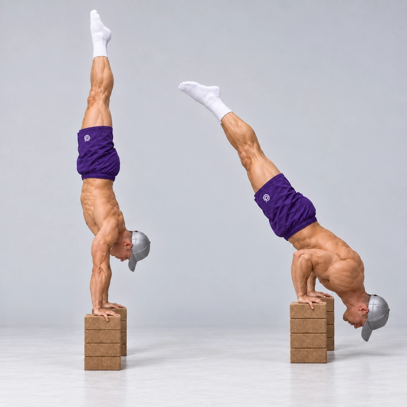 Deep-Deficit Freestanding Handstand Push-Up