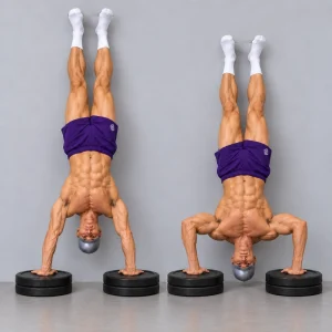 deficit-back-to-wall-handstand-push-up