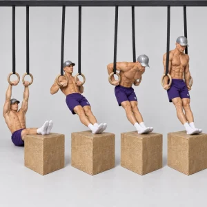 elevated feet assisted ring muscle-up on box
