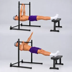 Feet elevated one arm bodyweight row