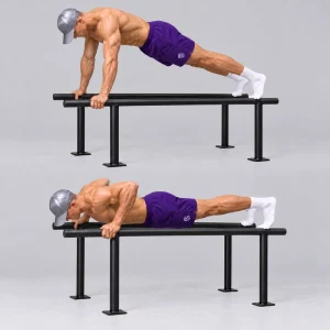 Horizontal parallel bar push up