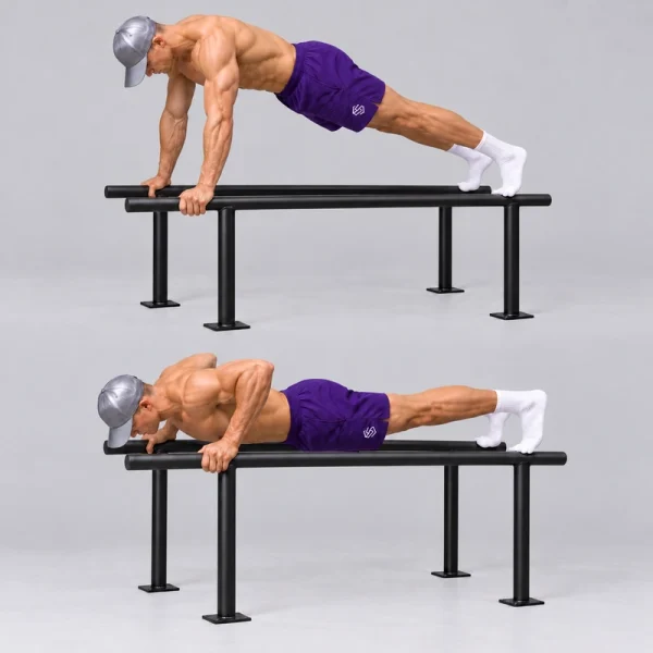 Horizontal parallel bar push up