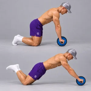 Kneeling ab wheel rollout