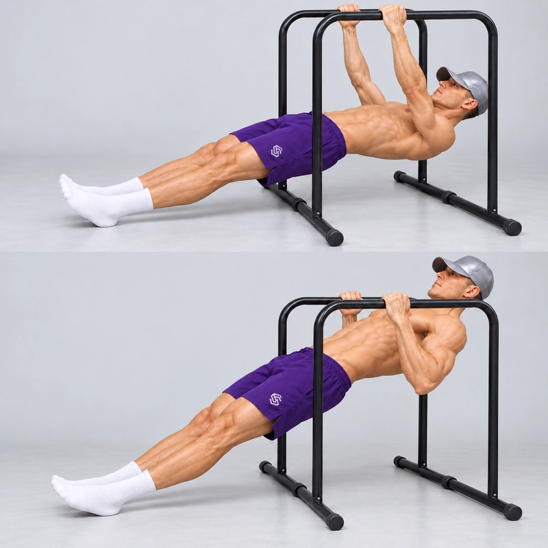 Neutral grip bodyweight row
