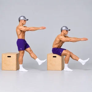 Single leg box squat